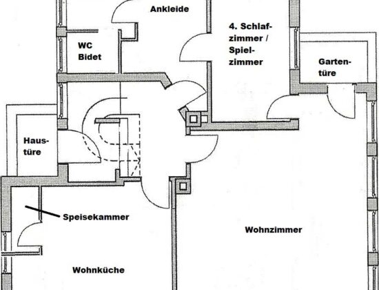 Grundriss Ferienwohnung EG+OG (Erdgeschoss)